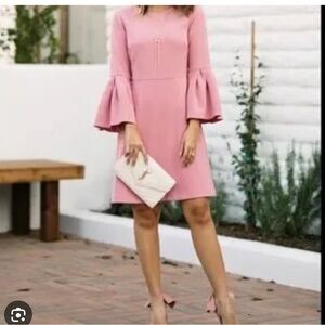 Ann Taylor flare sleeve sheath dress pink size 6P
